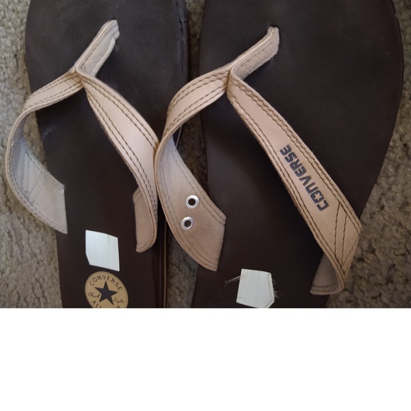 CONVERSE ALL STAR BROWN FLIP FLOPS - SIZE MED - Picture 3 of 4